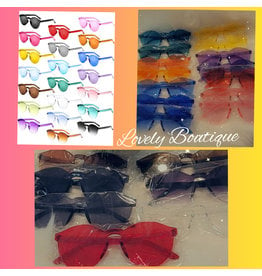 Round Rimless Sunglasses Trasparent