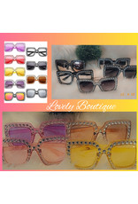 Diamond Oversize Square Sunglasses