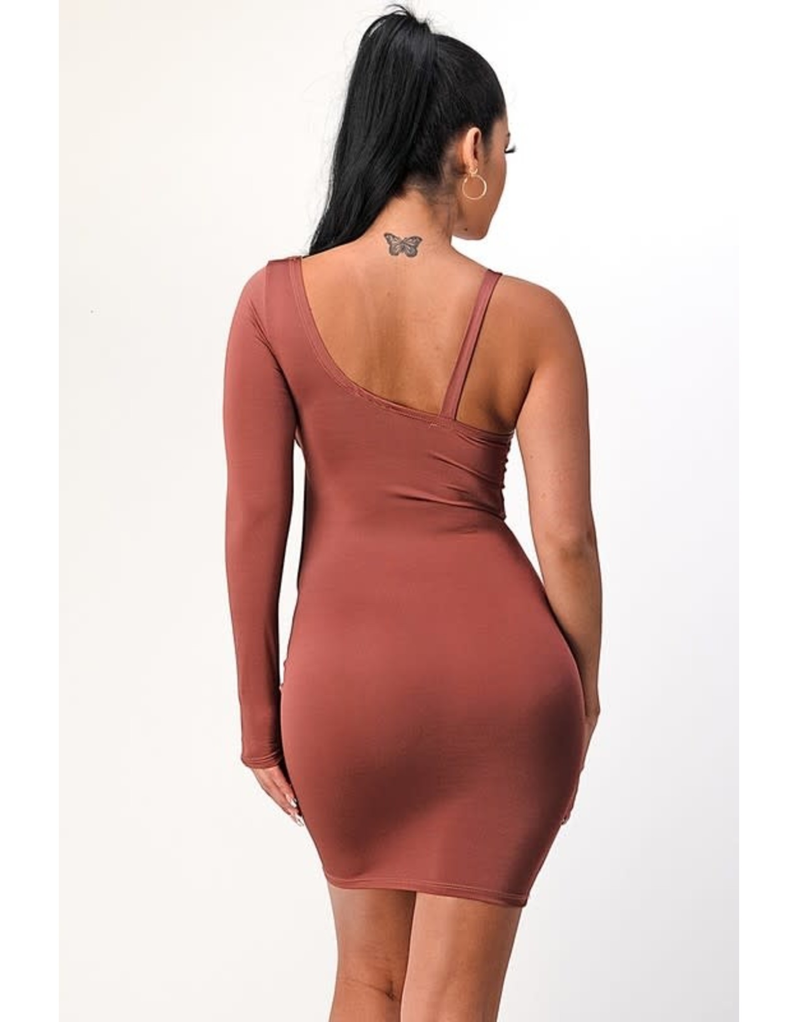 Solid, sleeveless mini dress