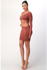 Solid, sleeveless mini dress