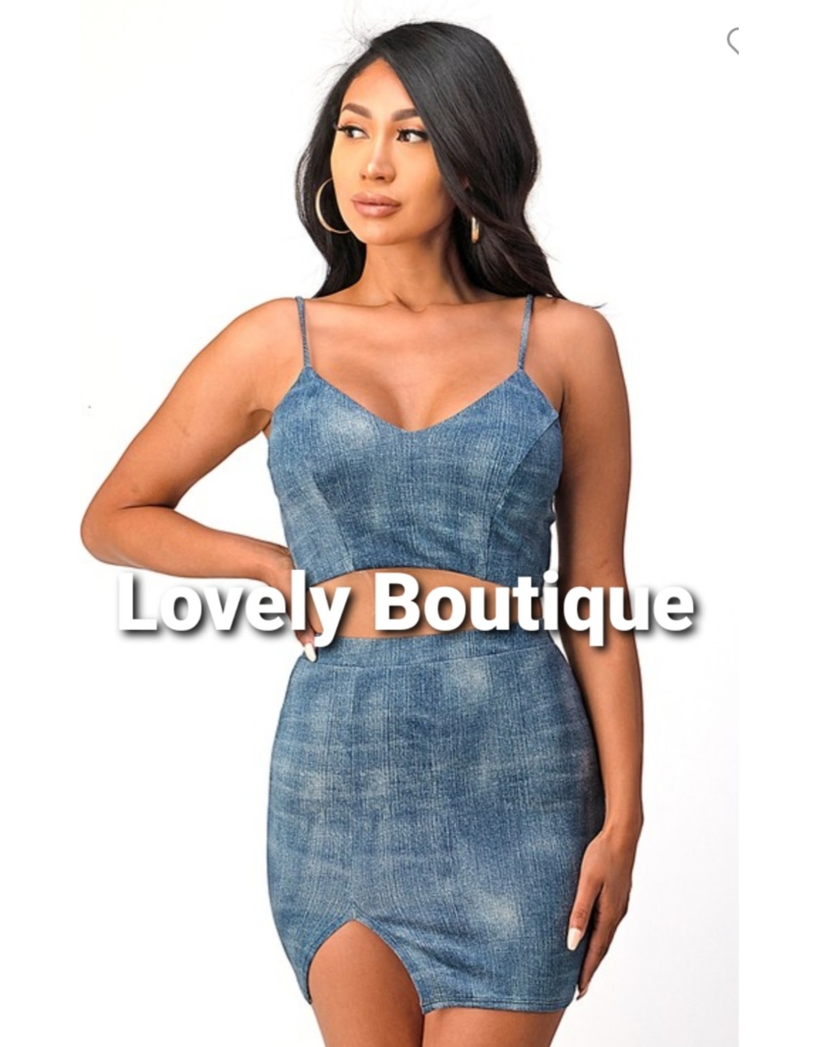 Denim 2 piece set