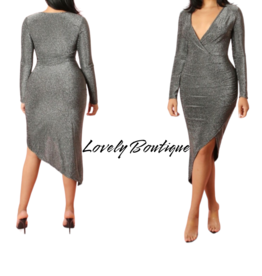 Dresses Valentina Dress- Silver