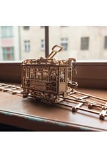 Wooden City Wooden City City Tram with Rails Wooden Mechanical Model
