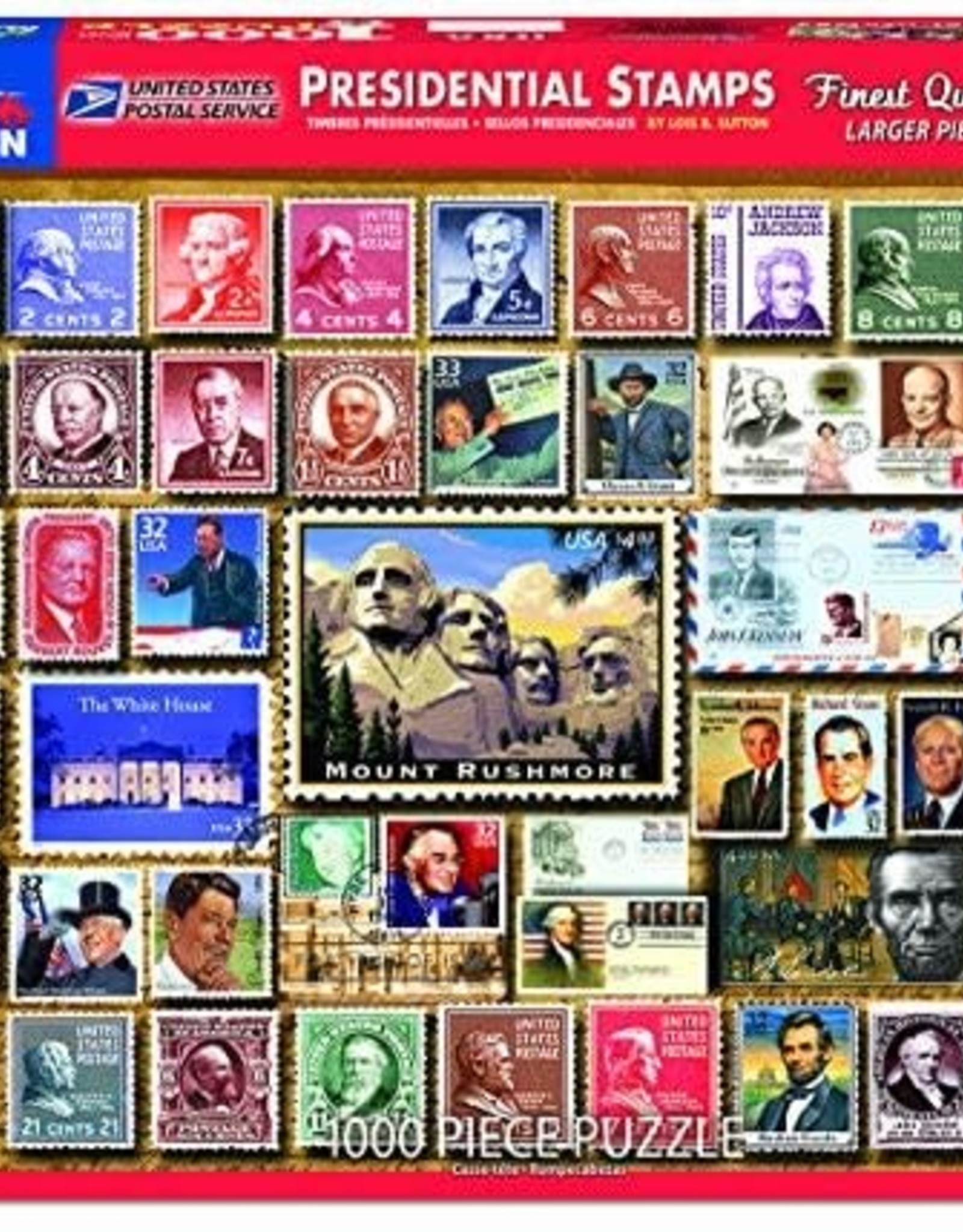 White Mountain Puzzle White Mountain: 1000 Piece Puzzle - Presidential Stamps