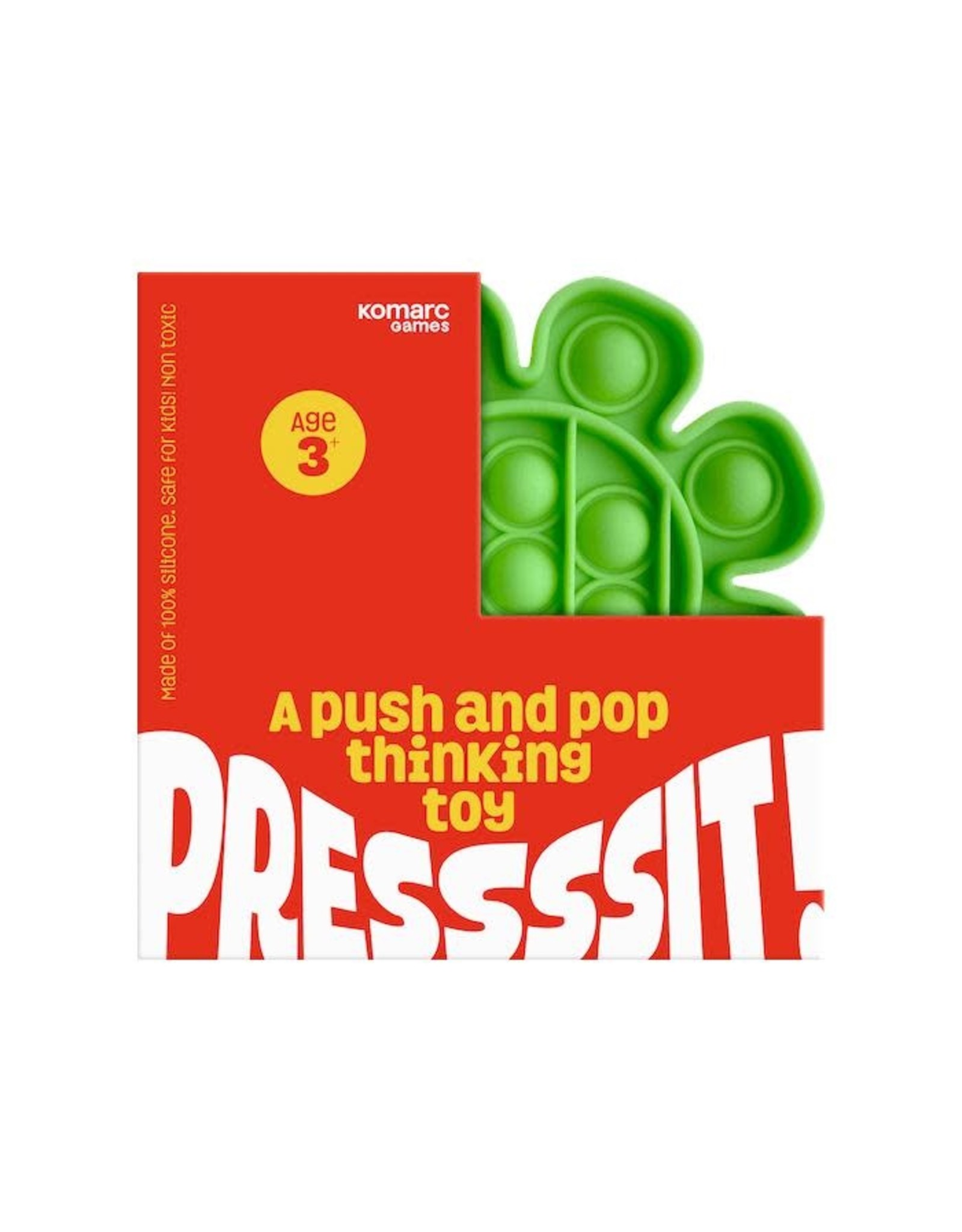 Komarc Games Pressssit Push and Pop Thinking Toy Green Flower