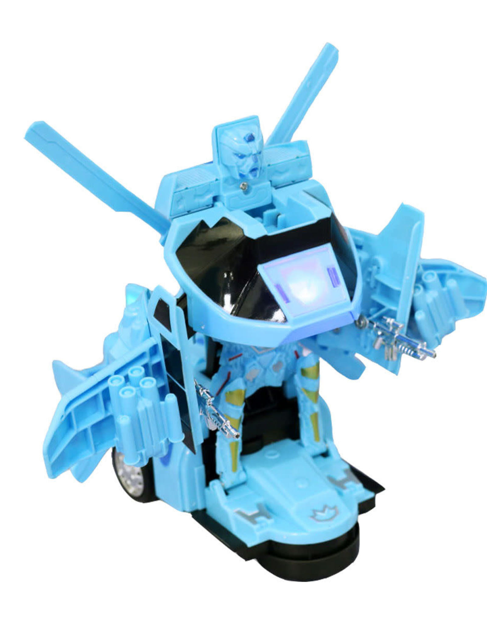 8.5" Light & Sound Transforming Robot Copter