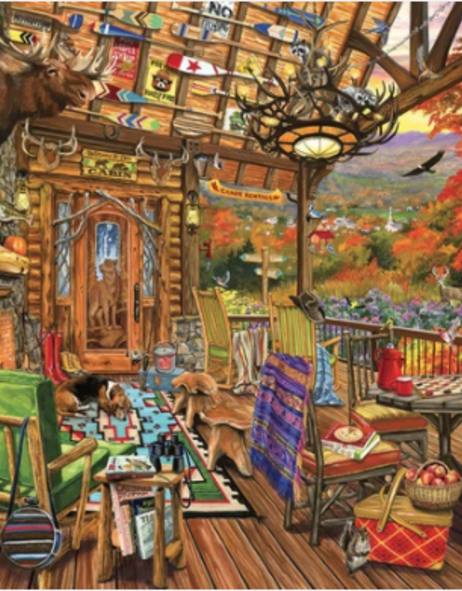 White Mountain Puzzle White Mountain Puzzle: 1000 Piece Puzzle - Autumn Porch