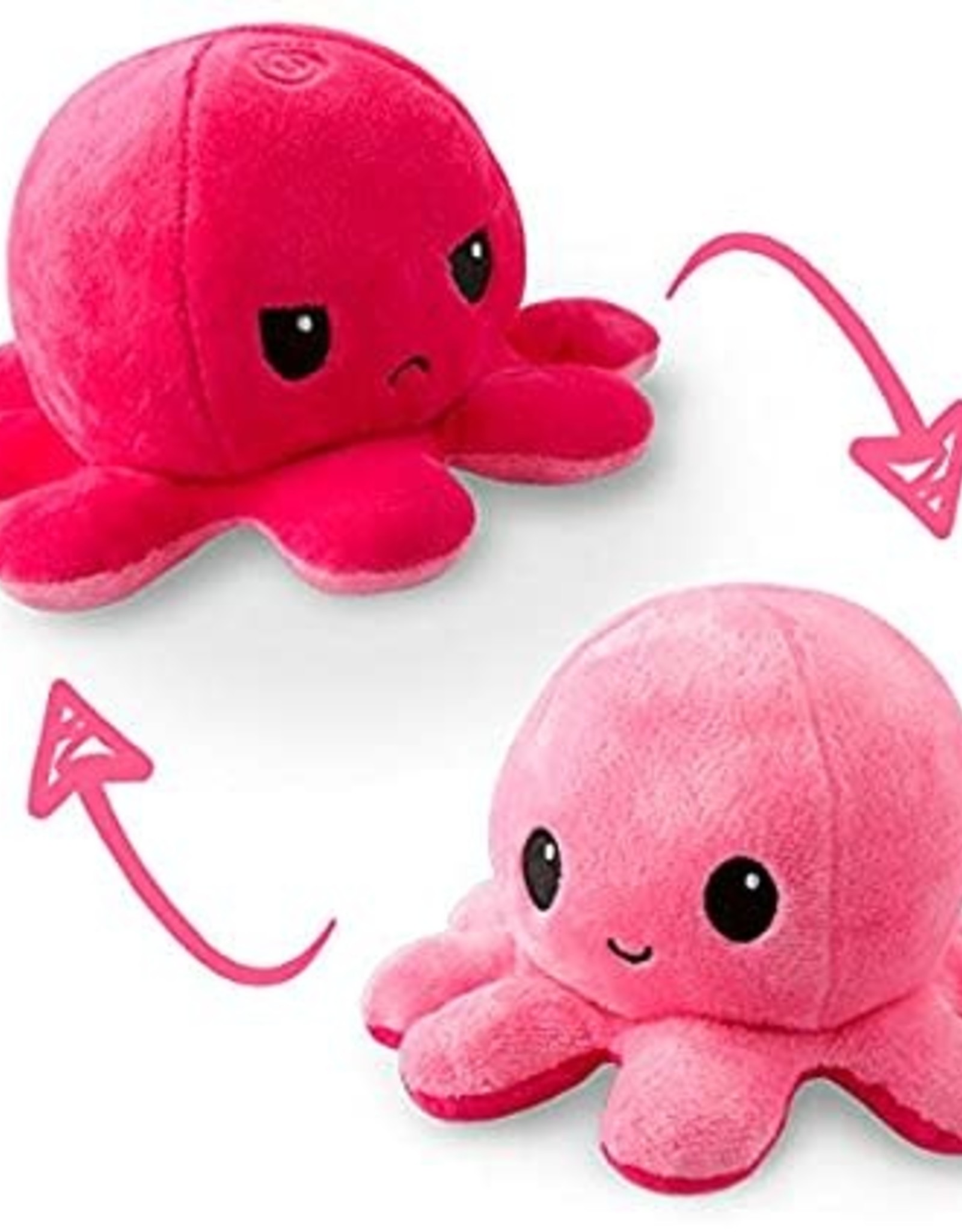 TeeTurtle Reversible Octopus Plush Pink/Pink