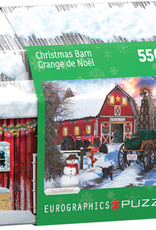 Eurographics Inc Christmas Barn 550 Piece Puzzle With Tin