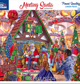 White Mountain Puzzle White Mountain Puzzle Meeting Santa 1000pc Puzzle