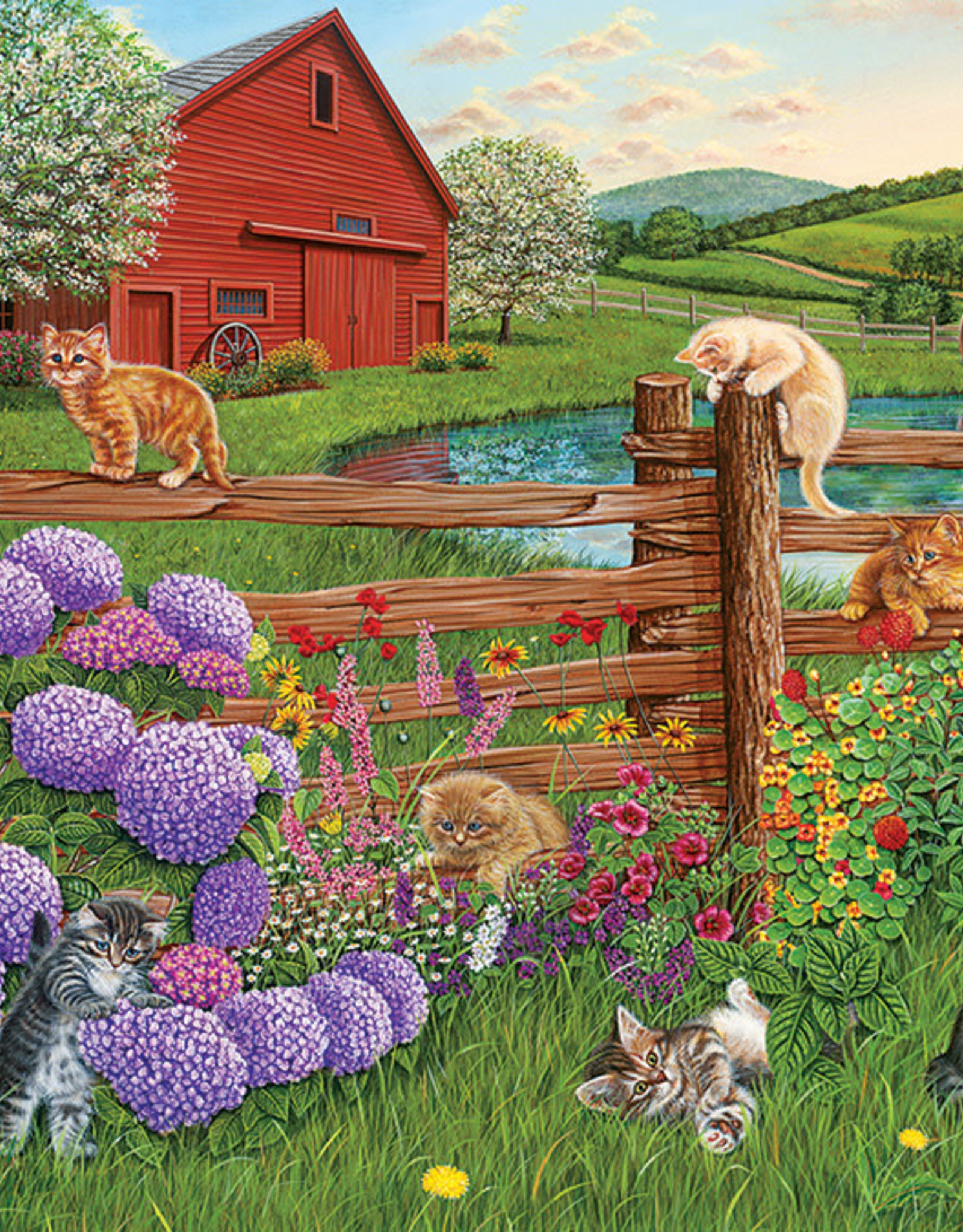 Cobble Hill Cobble Hill: 275 Piece Puzzle - Farm Cats