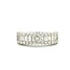 14KW 3 Row Baguette & Round Diamond Ring Size 7 3/4