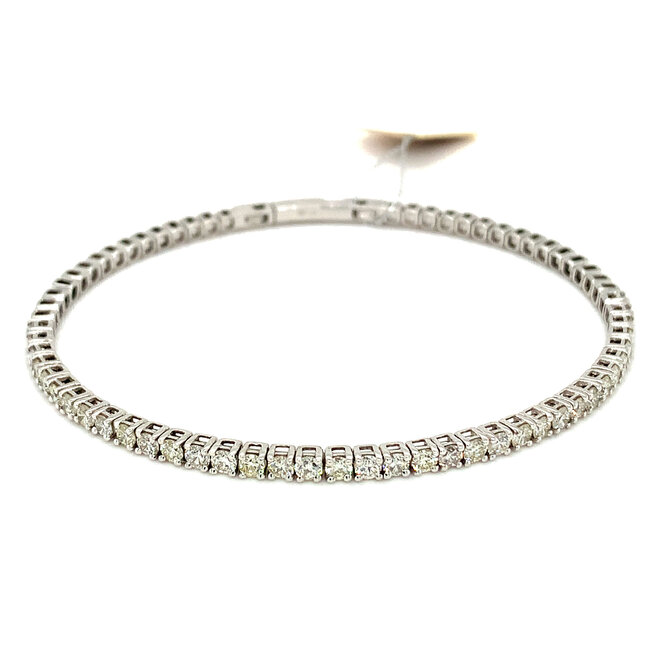 14KW Diamond Flexible Bangle Bracelet: 2.00ctw