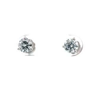 Lab Grown 14KW Diamond Stud Earrings: 1.04ctw
