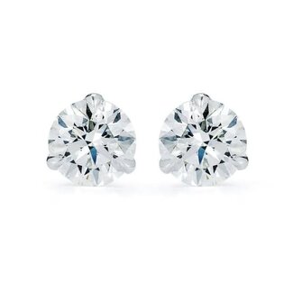 Lab Grown 3ct Diamond Stud Earrings in 14kt White Gold: E-F/VS1-VS2