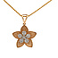 Flower Diamond Cluster Pendant in 14k Yellow Gold: 0.50ctw Diamonds