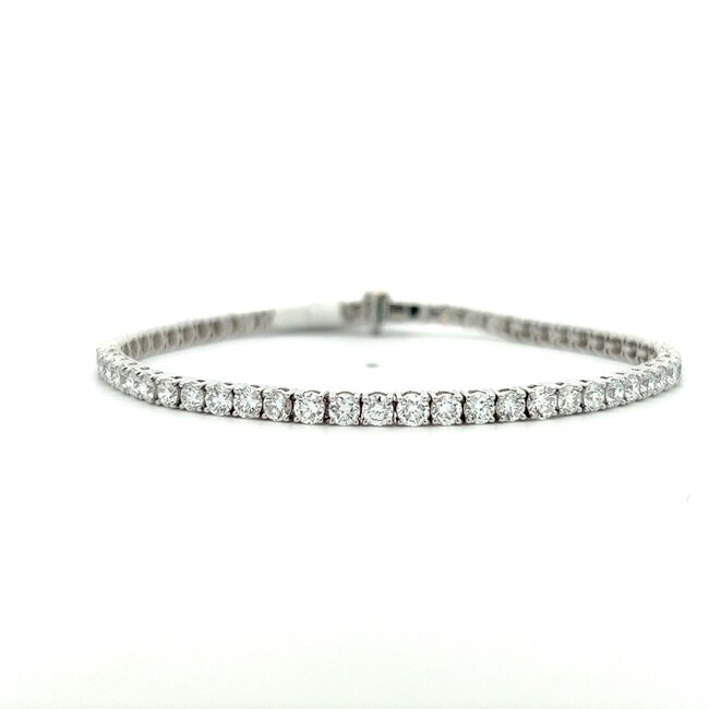 Lab Grown Diamond Tennis Bracelet in 14k White Gold 7”: 5.01ctw Diamonds