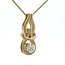 Love Knot Solitaire Pendant with Round Diamond in 14k Yellow Gold: 0.52ct Diamond