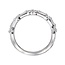 Alternating Baguette & Round Diamond Band in 14k White Gold: 0.37ctw Diamonds