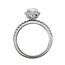 Marquise Shaped Halo Engagement Ring Semi Mount for 1.0ct Oval in 14k White Gold: 0.63ctw Diamonds