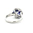 Conversion Ring to Pendant with Round Tanzanite & Double Diamond Halo in 14k White: 2.73ct Tanzanite; 0.39ctw Diamonds