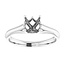 Solitaire 4 Prong Engagement Ring Mounting for 1.0ct Round in 14k White Gold