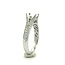 Split Shank Diamond Pave Set Engagement Ring Semi Mount for 1.0ct Round  in 14k White: 0.54ctw Diamonds