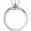 Six Prong Solitaire with Bombé Shank Engagement Ring Mounting for 2.0ct Round in 14k White Gold