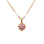 Solitaire Chatham Champagne Sapphire Necklace w/ Box Chain 14k Rose Gold 18 Inches: 1.15ct Sapphire