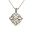 Vintage Style Diamond Accented Pendant with a Single Dancing Diamond in 14k White Gold: 1.30ctw Diamonds