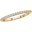 Romance This is a straight 14kt yellow gold wedding band with 20 round diamonds along the front. (D 1/6 carat total weight)