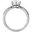 Romance This fancy semi-mount engagement ring has diamonds along the shank and a beautiful basket setting that will accommodate a 6.5mm round diamond. (D 1/5 carat total weight)