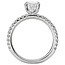 Romance This timeless classic bridal ring is designed in 14k white gold with a fancy peg head center will accommodate a 6.5mm round center stone. (D 1/3 carat total weight)
