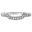 Romance Curved Wedding Band in 14kt White Gold with Etching and Milgrain Detail. (D.09 carat total weight)