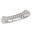 Romance Curved wedding band in 14Kt white gold with milgrain detail. (D 1/8 carat total weight)