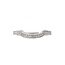 Romance This curved wedding band features round faceted diamonds set in 14kt white gold band surrounded by milgrain. (D 1/7 carat total weight)