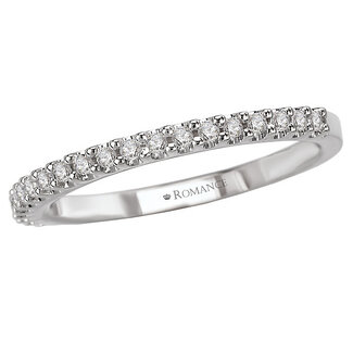 Romance Diamond Wedding Band in 14kt White Gold (D.1/5 carat total weight)