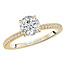 Romance Gorgeous french pave diamond ring crafted high polished 14kt white gold with a fancy peg head center. (D 1/5 carat total weight) This item is a SEMI-MOUNT and it comes with NO CENTER STONE as shown but it will accommodate a 6.5mm round center stone.