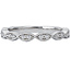 Romance Matching Diamond Wedding Band in 14kt White Gold with Milgrain Detail. (D 1/5 carat total weight)