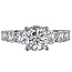 Romance Graduated Diamond Ring in 14kt White Gold. (D 1-3/8 carat total weight) This item is a SEMI-MOUNT and it comes with NO CENTER STONE as shown but it will accommodate a 6.5mm round center stone.