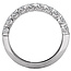 Romance This is a sparkling band with round diamonds along the straight front and crafted in 14kt white gold. (D 5/8 carat total weight)