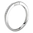Romance Matching Curved Diamond Wedding Band in 14kt White Gold with Milgrain Detail. (D.09 carat total weight)