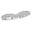 Romance Curved Matching Round Diamond Wedding Band in 14kt White Gold with Milgrain Detail.  (D 1/4 carat total weight)