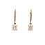 Lab Grown Modified Cushion Cut Drop Diamond Earrings with Diamond Lever Backs in 14kt Yellow Gold: 2.22ctw Diamonds