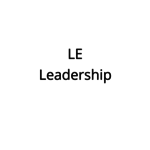 LE - Leadership