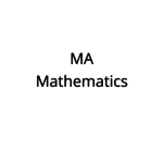 MA - Mathematics