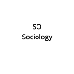 SO - Sociology