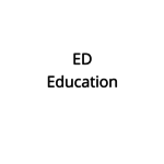 ED - Education and Discipleship