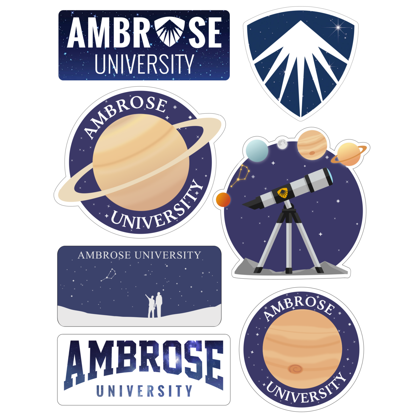 Ambrose Star Party sticker sheet (6" x 7.75")