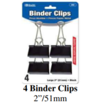 Binder Clips - Large black - 4pk